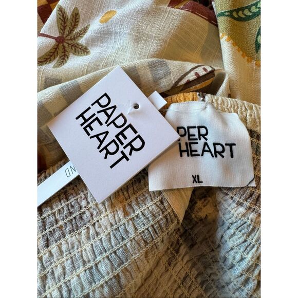 NWT Paper Heart Linen Blend Strapless Maxi Dress XL - Picture 6 of 7